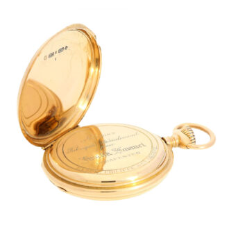 Swiss gold half hunting cased pocket watch Circa 1889 Swiss gold half hunting cased pocket watch Circa 1889