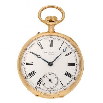 Swiss 18 carat gold watch with very unusual dial Circa 1900