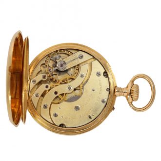 Swiss 18 carat gold watch with very unusual dial Circa 1900