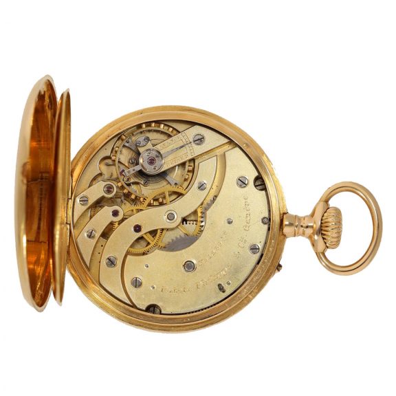 Swiss 18 carat gold watch with very unusual dial Circa 1900 Swiss 18 carat gold watch with very unusual dial Circa 1900