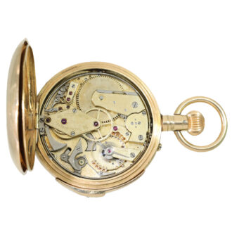 French 14 carat gold technically highly interesting pocket watch Circa 1855 French 14 carat gold technically highly interesting pocket watch Circa 1855