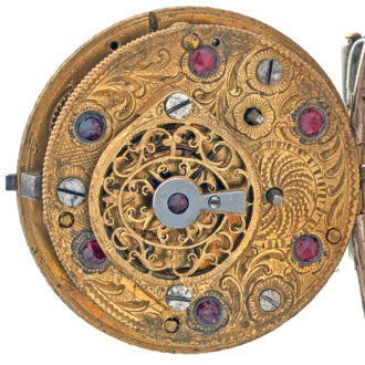 Large Austrian silver horn pair cased watch Circa 1800