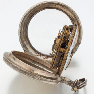 Large Austrian silver horn pair cased watch Circa 1800