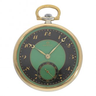 Rare Swiss multi coloured gold Art Deco lever watch Circa 1930