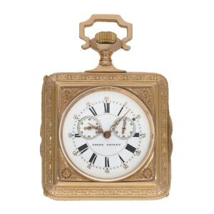 English 18 carat gold “Perpetuelle” in a magnificent case Circa 1880