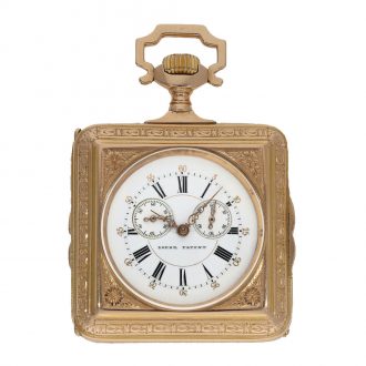 English 18 carat gold “Perpetuelle” in a magnificent case Circa 1880