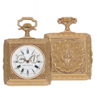 English 18 carat gold “Perpetuelle” in a magnificent case Circa 1880