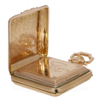 English 18 carat gold “Perpetuelle” in a magnificent case Circa 1880