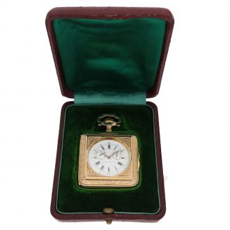 English 18 carat gold “Perpetuelle” in a magnificent case Circa 1880