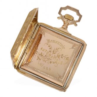 English 18 carat gold “Perpetuelle” in a magnificent case Circa 1880
