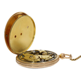 Swiss 18 carat gold lépine watch with repeater Circa 1820