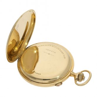 Swiss 18 carat gold split seconds chronograph with register Circa 1920 Swiss 18 carat gold split seconds chronograph with register Circa 1920