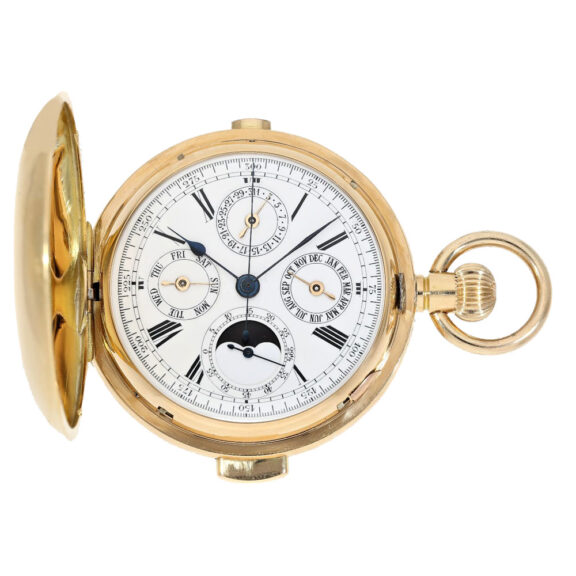 Swiss gold astronomical watch with 7 complications Circa 1890