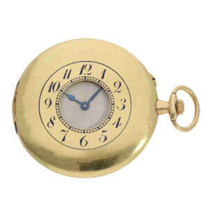 French gold ultra thin half hunting cased watch Circa 1915