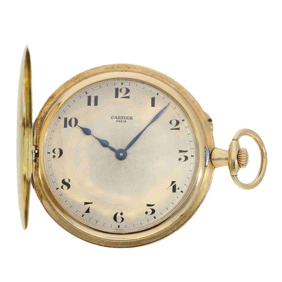 French gold ultra thin half hunting cased watch Circa 1915 French gold ultra thin half hunting cased watch Circa 1915