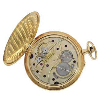 French gold ultra thin half hunting cased watch Circa 1915