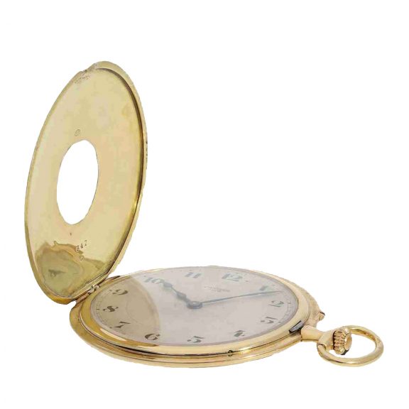 French gold ultra thin half hunting cased watch Circa 1915 French gold ultra thin half hunting cased watch Circa 1915