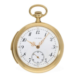 Swiss 18K gold minute repeating pocket watch Circa 1905