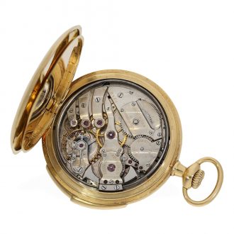 Swiss 18K gold minute repeating pocket watch Circa 1905