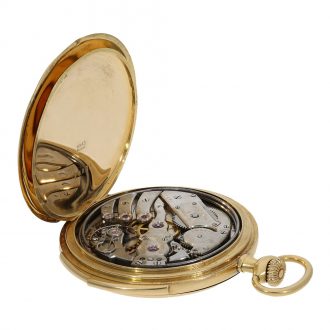 Swiss 18K gold minute repeating pocket watch Circa 1905