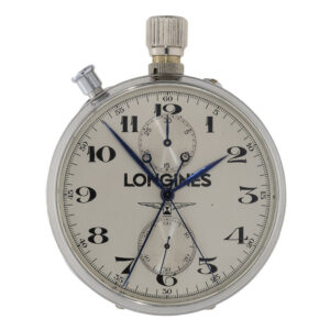 Swiss steel open faced split seconds chronograph Circa 1953
