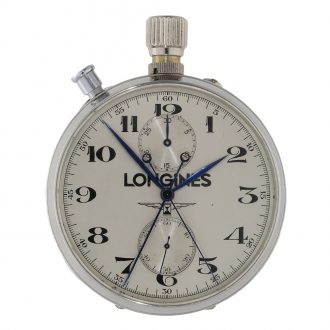 Swiss steel open faced split seconds chronograph Circa 1953