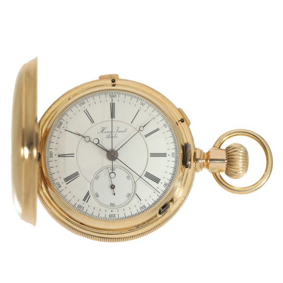 Swiss 18 carat gold very heavy full hunter case watch Circa 1880