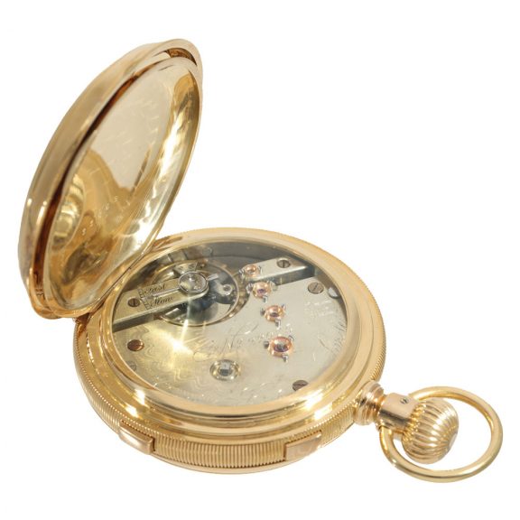 Swiss 18 carat gold very heavy full hunter case watch Circa 1880 Swiss 18 carat gold very heavy full hunter case watch Circa 1880