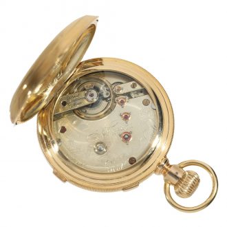 Swiss 18 carat gold very heavy full hunter case watch Circa 1880