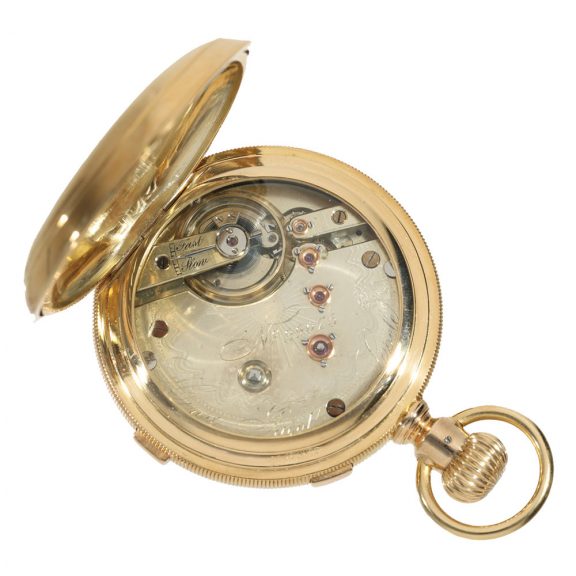 Swiss 18 carat gold very heavy full hunter case watch Circa 1880 Swiss 18 carat gold very heavy full hunter case watch Circa 1880