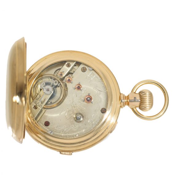Swiss 18 carat gold very heavy full hunter case watch Circa 1880 Swiss 18 carat gold very heavy full hunter case watch Circa 1880
