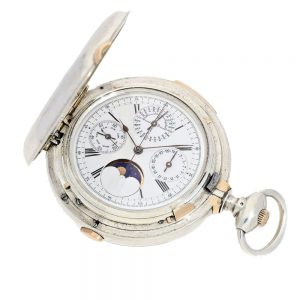 Swiss silver high complicated hunting cased watch Circa 1890