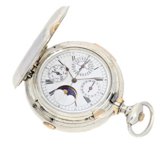 Swiss silver high complicated hunting cased watch Circa 1890