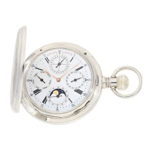 Swiss silver astronomical hunting cased watch Circa 1880