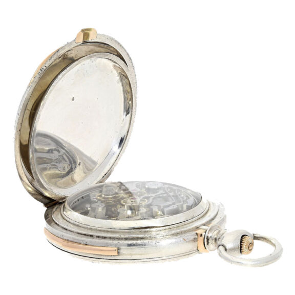 Swiss silver high complicated hunting cased watch Circa 1890 Swiss silver high complicated hunting cased watch Circa 1890