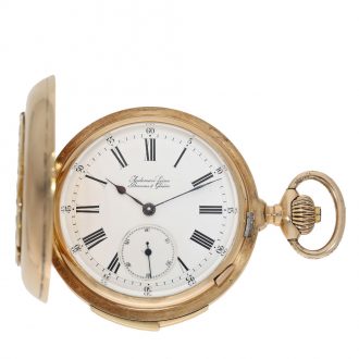 Swiss 14 carat gold savonnette with minute repeater Circa 1900