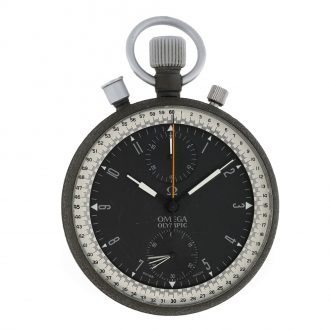 Swiss coated metal split seconds chronograph new old stock Circa 1964