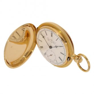 Swiss gold watch with chronometer escapement Circa 1885