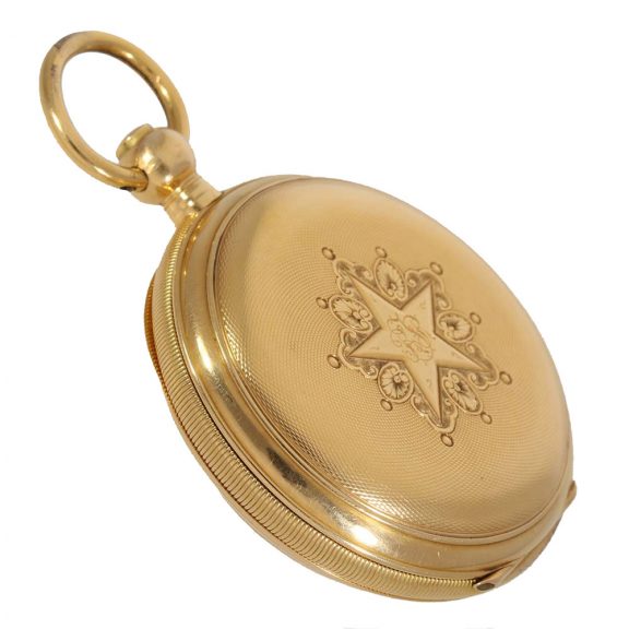 Swiss gold watch with chronometer escapement Circa 1885 Swiss gold watch with chronometer escapement Circa 1885