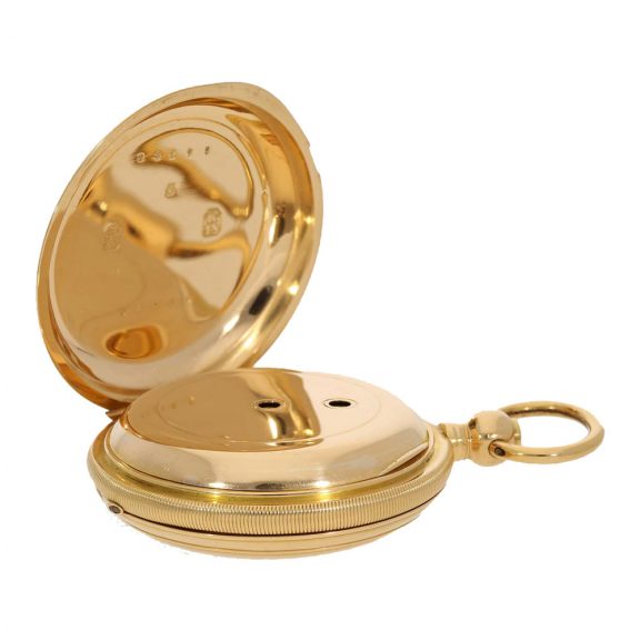 Swiss gold watch with chronometer escapement Circa 1885 Swiss gold watch with chronometer escapement Circa 1885
