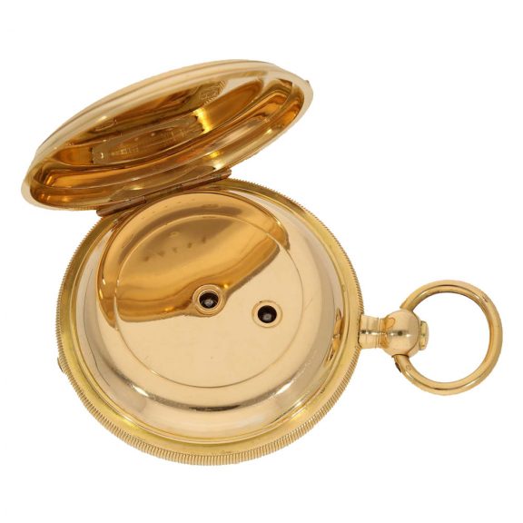 Swiss gold watch with chronometer escapement Circa 1885 Swiss gold watch with chronometer escapement Circa 1885
