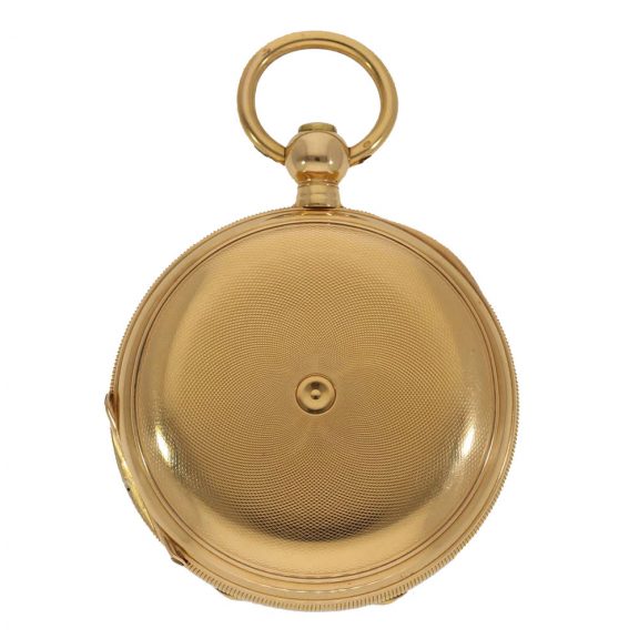Swiss gold watch with chronometer escapement Circa 1885 Swiss gold watch with chronometer escapement Circa 1885
