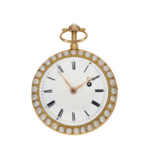 French 18 carat gold and enamel verge watch Circa 1800
