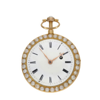 French 18 carat gold and enamel verge watch Circa 1800