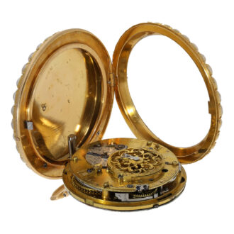 French 18 carat gold and enamel verge watch Circa 1800