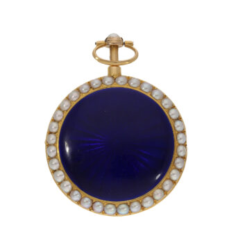 French 18 carat gold and enamel verge watch Circa 1800