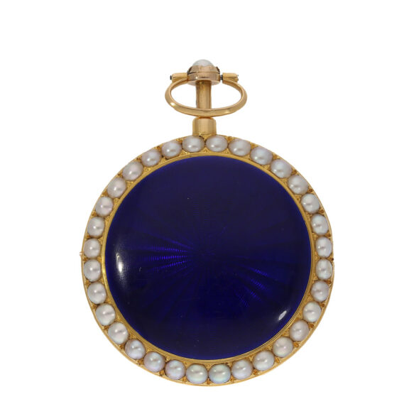 French 18 carat gold and enamel verge watch Circa 1800 French 18 carat gold and enamel verge watch Circa 1800