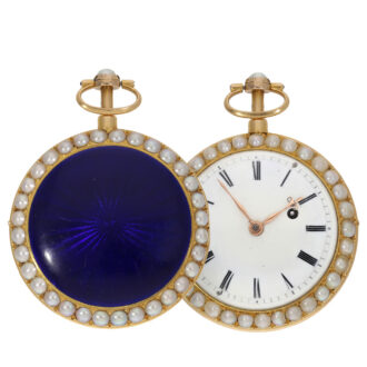 French 18 carat gold and enamel verge watch Circa 1800
