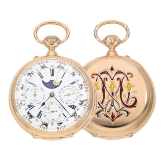 Swiss pink gold repeating astronomical pocket watch Circa 1886