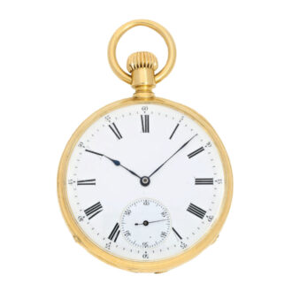 Swiss gold open faced chronometer watch Circa 1878